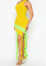 Load image into Gallery viewer, Lemonade Fringe Tail dress