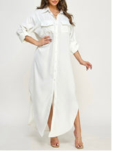 Load image into Gallery viewer, Class Act Buttoned Down Shirt Dress