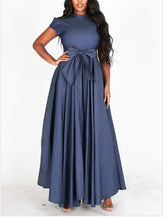 Load image into Gallery viewer, Cap Sleeve Denim Maxi
